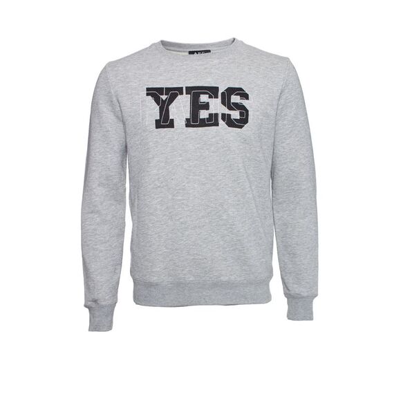 APC Grey sweater with text